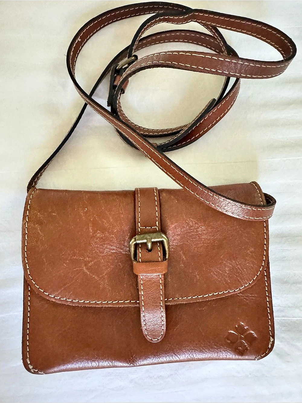 Patricia Nash Brown Leather Crossbody Bag